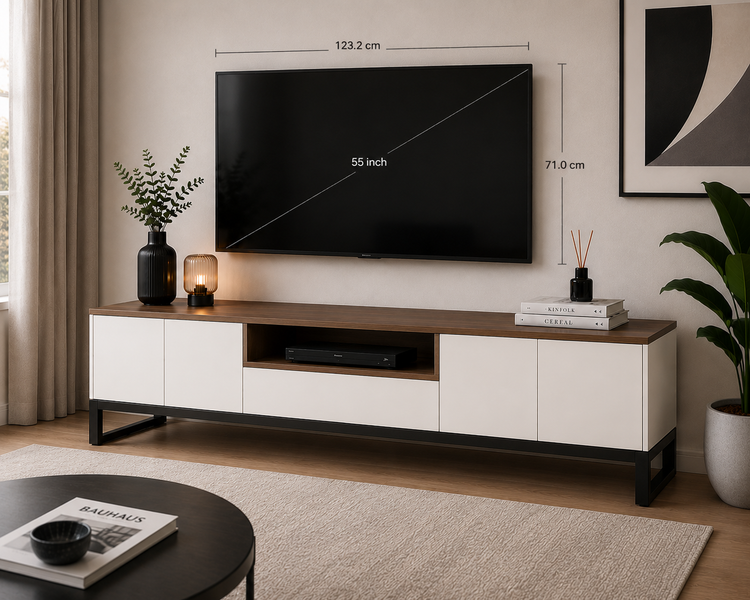 میز تلویزیون مدرن MDF و فلز سپنج کالا